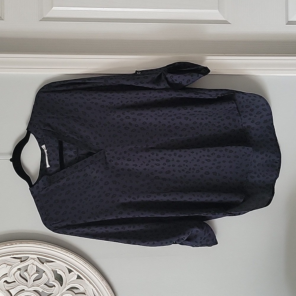 Stitchfix Lush (M) 3/4 sleeve cheetah blouse